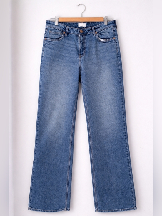 Sanctuary Denim - Sanctuary Denim Wide Leg Jeans Size 8 Blue High Rise Stretch